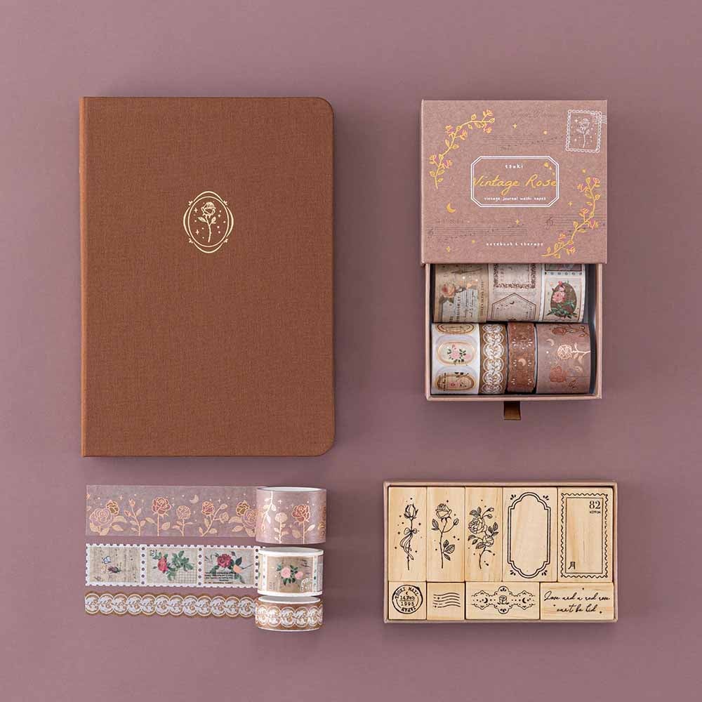 Tsuki ‘Vintage Rose’ Washi Tape Set ☾