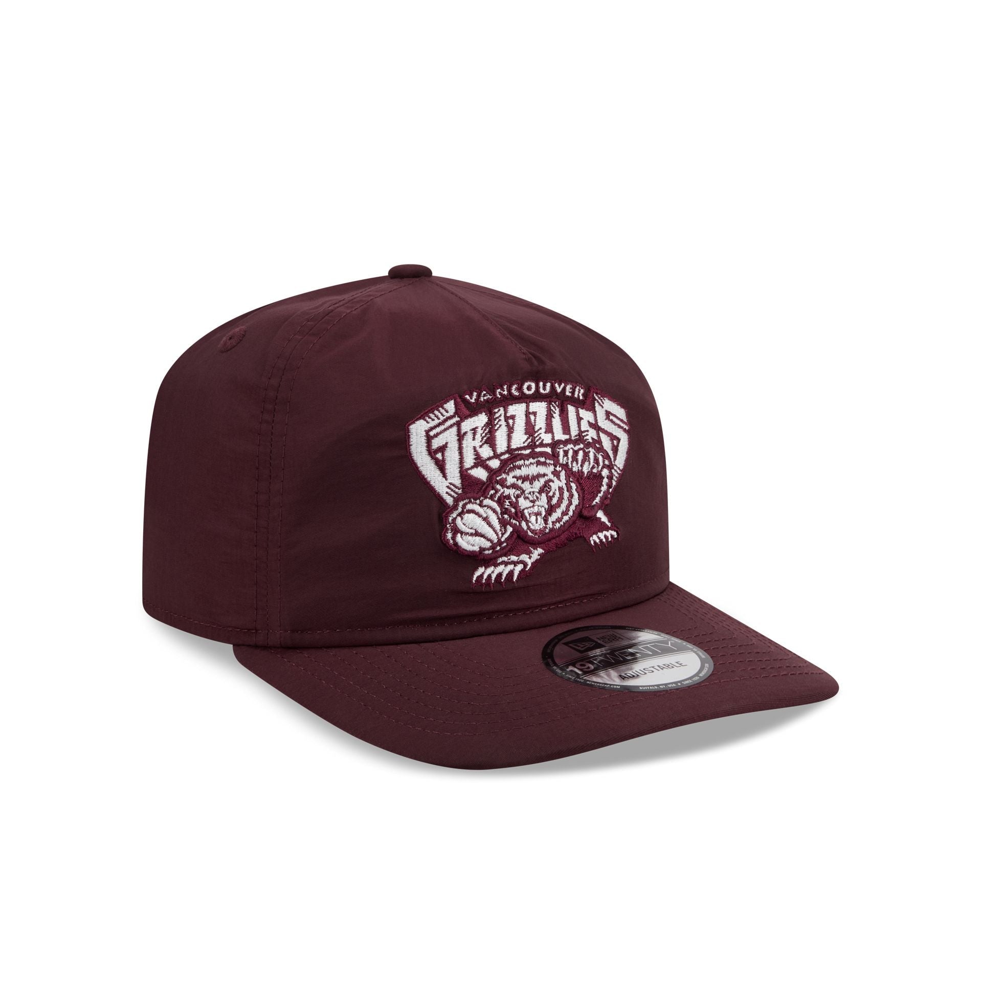 Vancouver Grizzlies Burgundy Nylon 19TWENTY Adjustable Hat