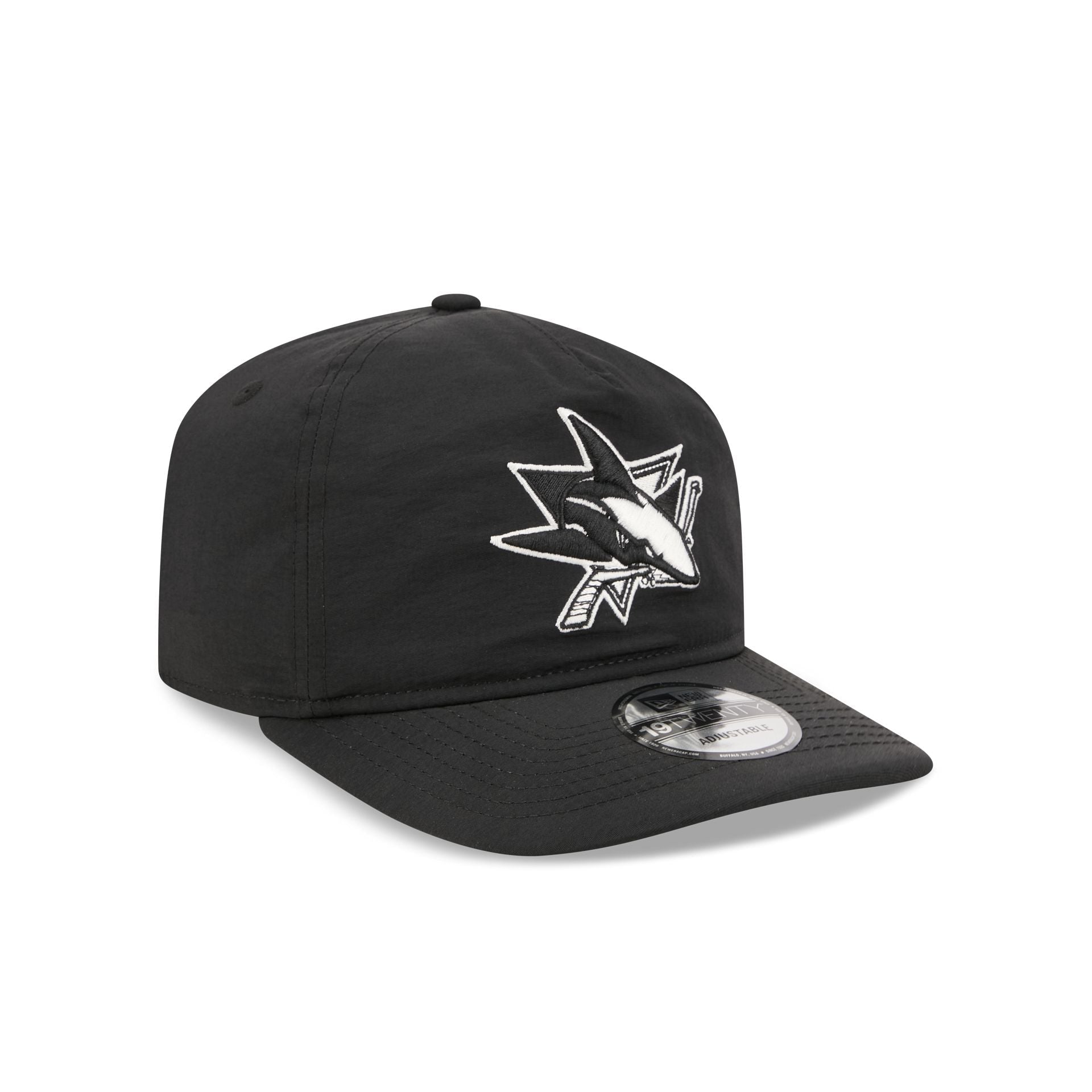 San Jose Sharks Black Nylon 19TWENTY Adjustable Hat