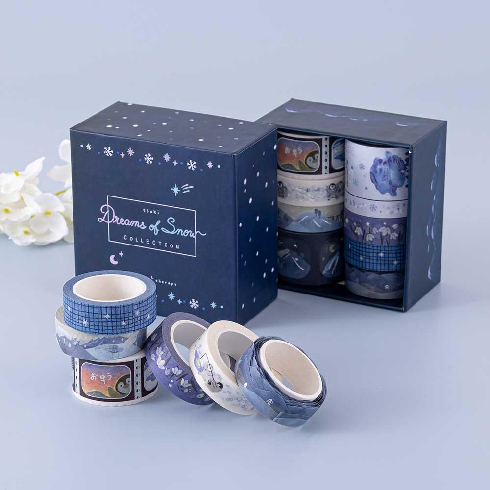 Tsuki ‘Dreams of Snow’ Holographic Washi Tape Set ☾