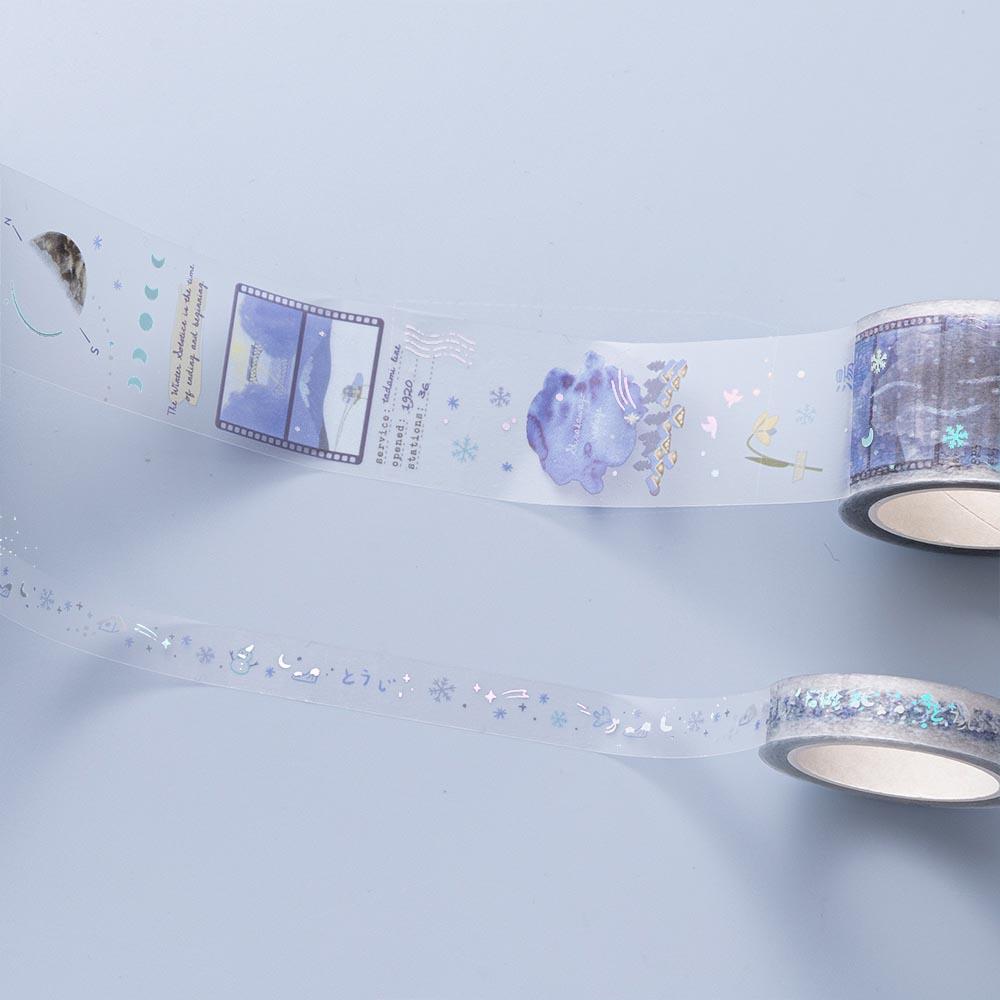 Tsuki ‘Dreams of Snow’ Holographic Washi Tape Set ☾