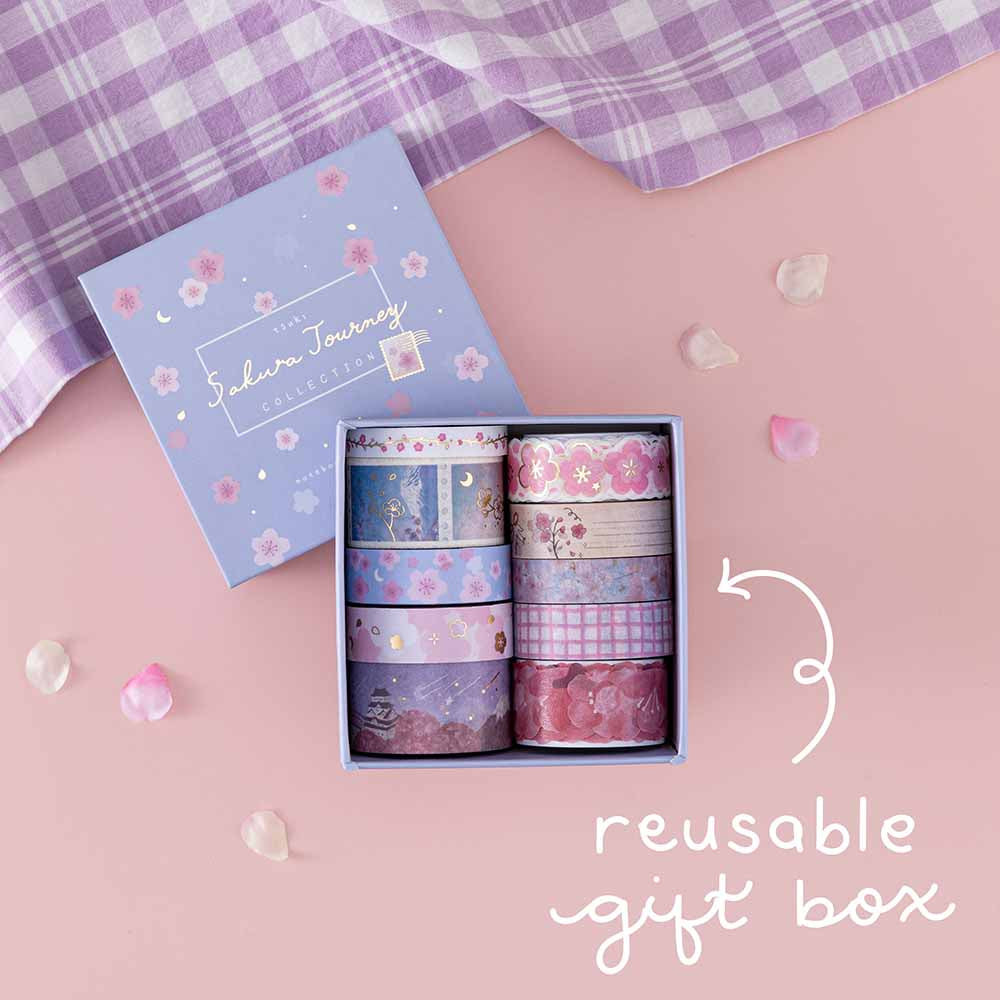 Tsuki ‘Sakura Journey’ Washi Tape Set ☾