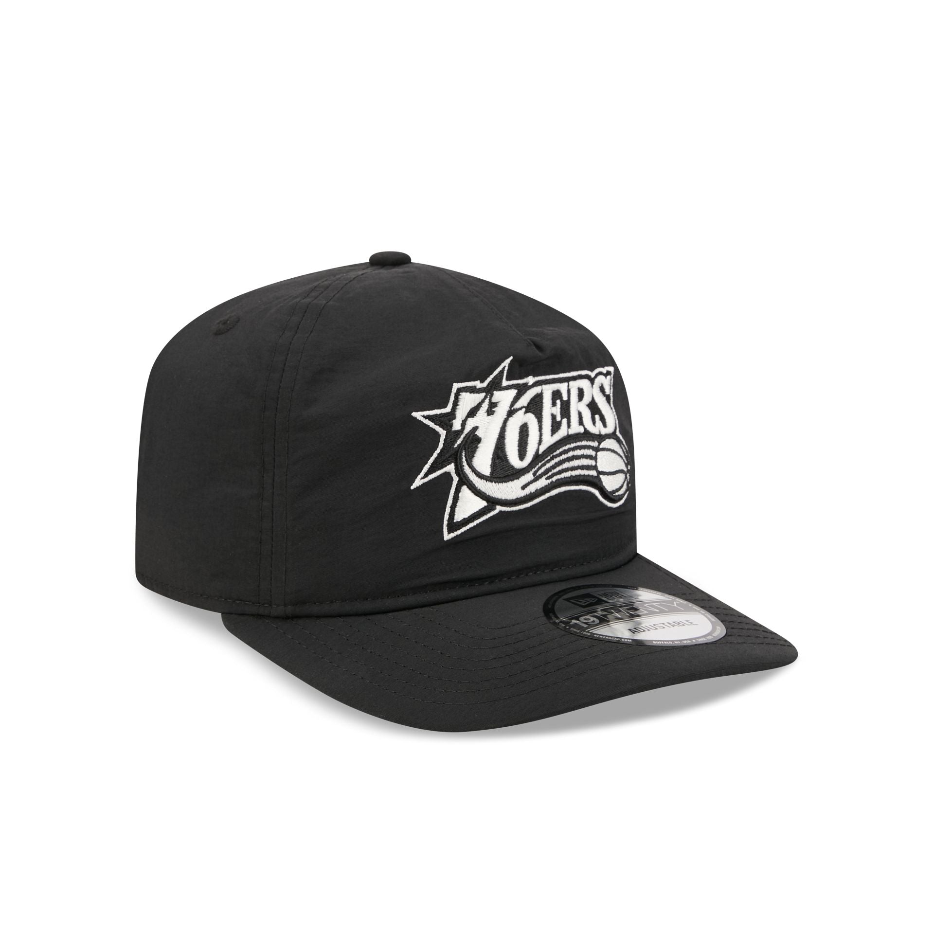 Philadelphia 76ers Black Nylon 19TWENTY Adjustable Hat